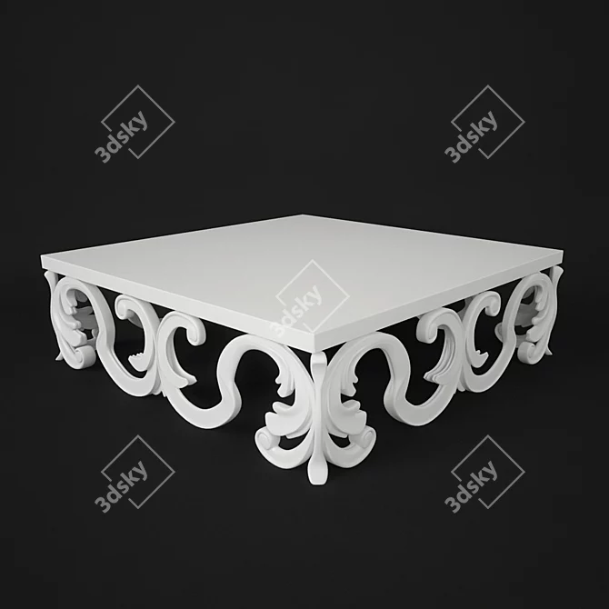 Elegant ACANTHUS Coffee Table 3D model image 1