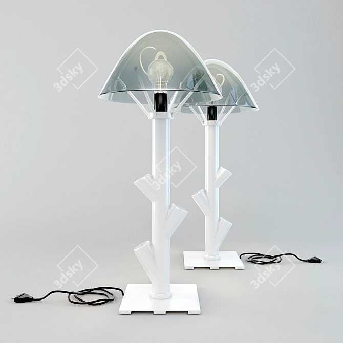 Dual Purpose Lamp: Sleek Design & Charging Outlet 3D model image 2