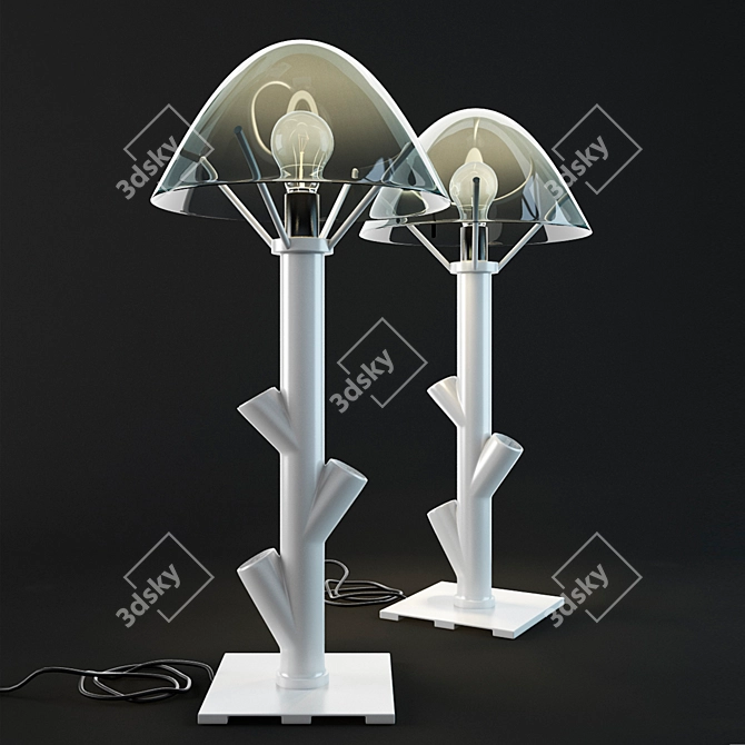 Dual Purpose Lamp: Sleek Design & Charging Outlet 3D model image 3