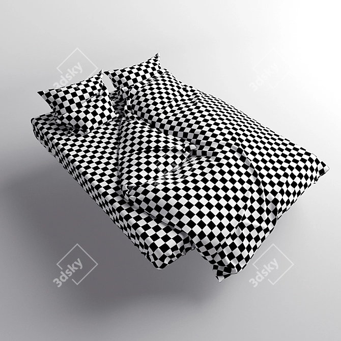 Luxury Dream Bed Linens 3D model image 3