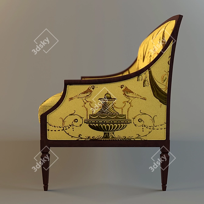 Modern Time Annibale 2-Seater Sofa 3D model image 3