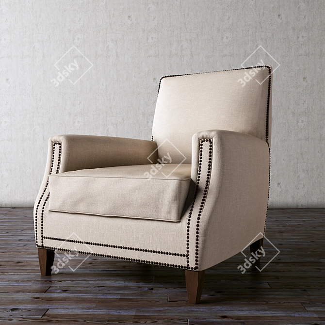 Cozy Lounge Chair 3D model image 1