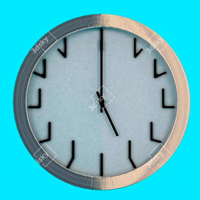 Modern Battery-Operated Wall Clock 3D model image 1