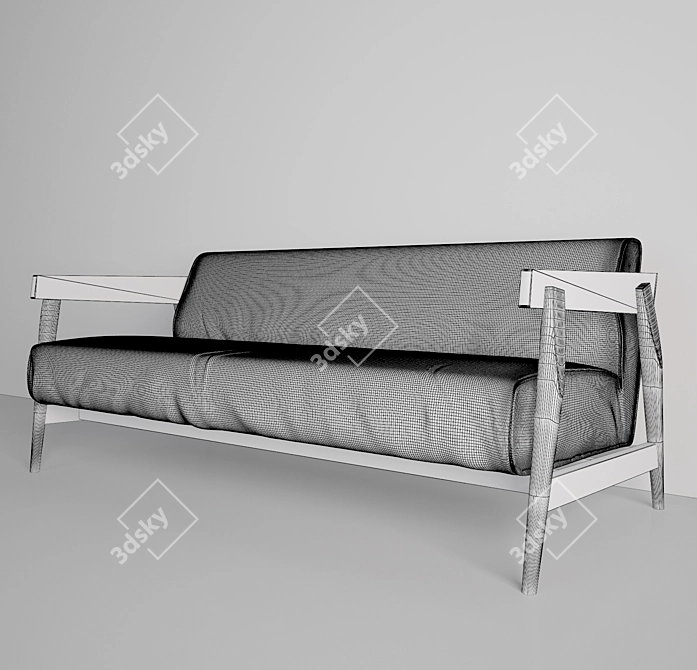 Cozy Comfort: Gervasoni Sofa SWEET 310 3D model image 3