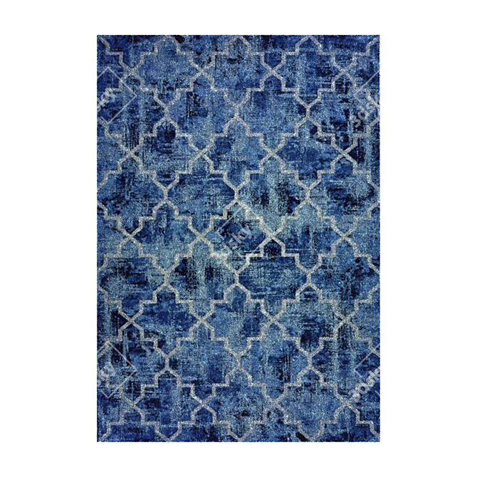 Blue Capri Low Pile Carpet 3D model image 1