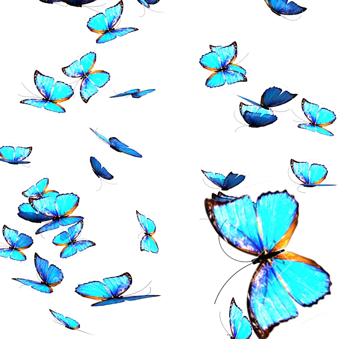 Ethereal Flutter: Low Poly Butterflies 3D model image 3