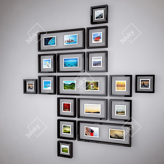 Photo Frame Collection: 20 Unique Designs 3D model image 1