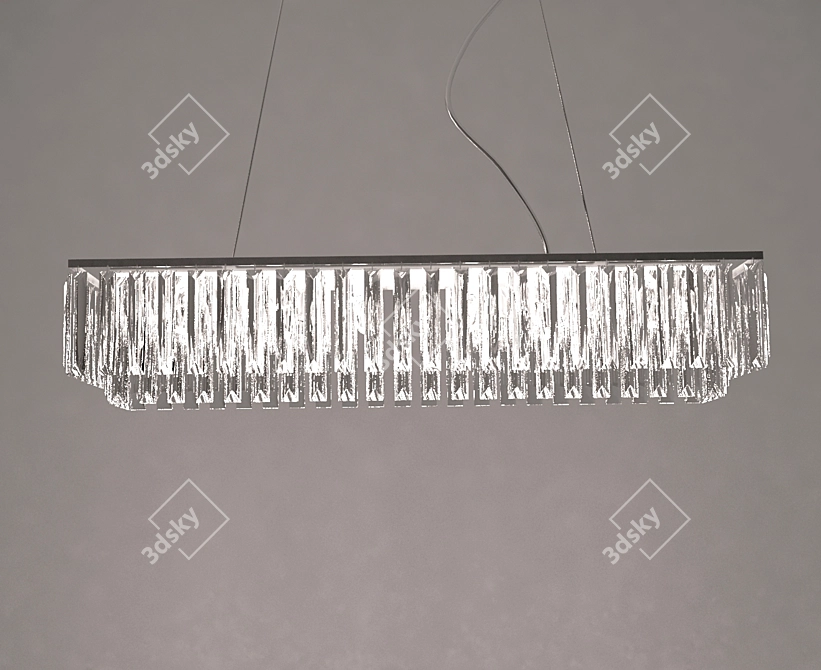 Reflective Glass Ceiling Lamp 3D model image 1