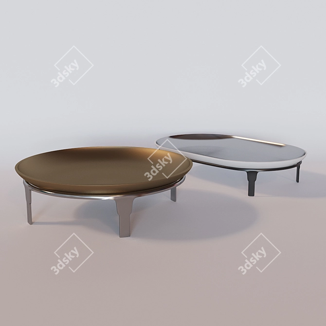 Elegant Roman Decorative Bowls 3D model image 1