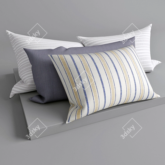 Comfy Soft Cushions 3D model image 1