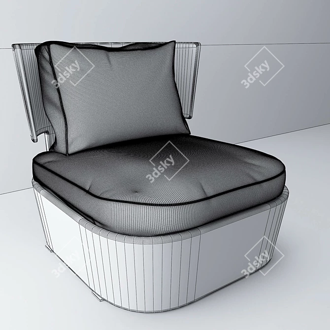 Kiente Garden Chair: Stylish Comfort for Your Outdoor Space 3D model image 3