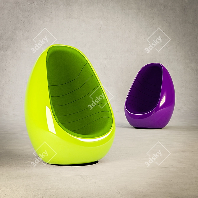 Egg-Chair: Koop by Rashid Karim 3D model image 1