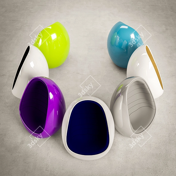 Egg-Chair: Koop by Rashid Karim 3D model image 2