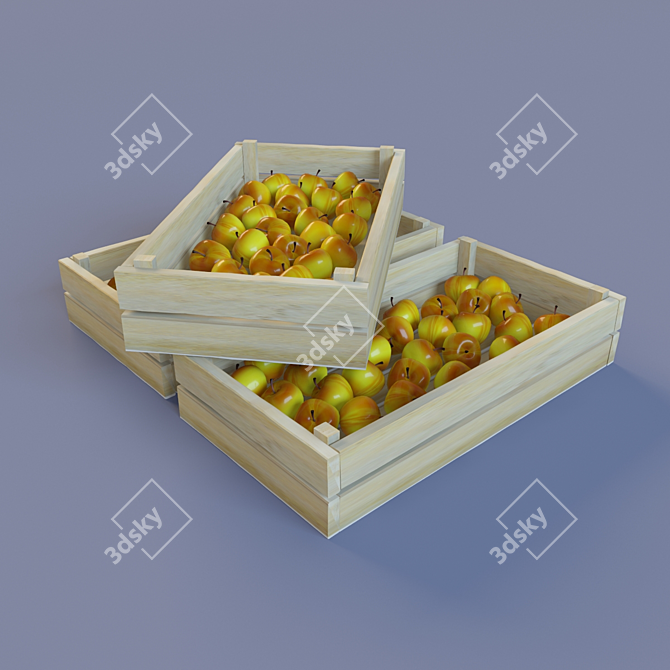 Polygon Apple Variety Collection 3D model image 1