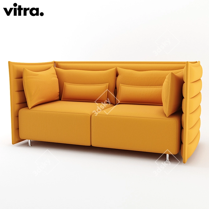 Elegant Alcove Vitra Sofa 3D model image 1