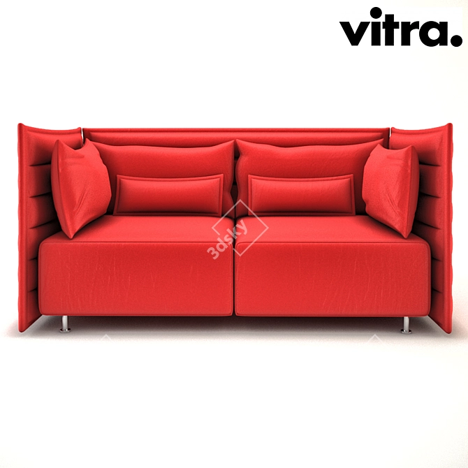 Elegant Alcove Vitra Sofa 3D model image 2