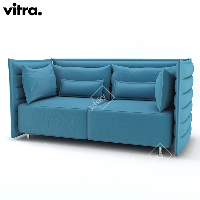 Elegant Alcove Vitra Sofa 3D model image 3