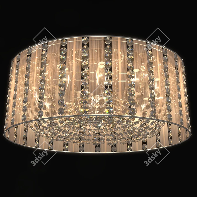 Elegant Crystal Dining Chandelier 3D model image 1