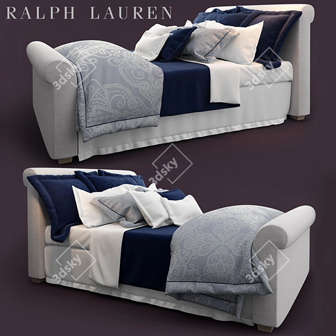 Ralph Lauren Bed Set - Luxe Sleep 3D model image 1