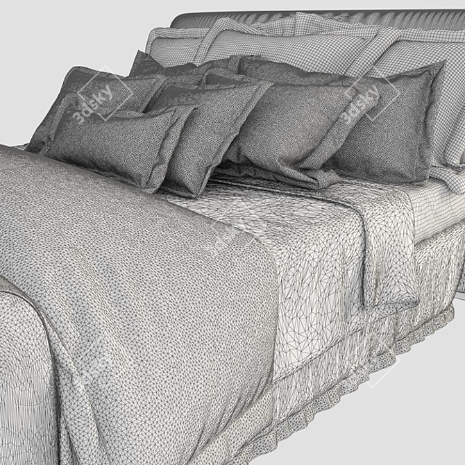 Ralph Lauren Bed Set - Luxe Sleep 3D model image 3