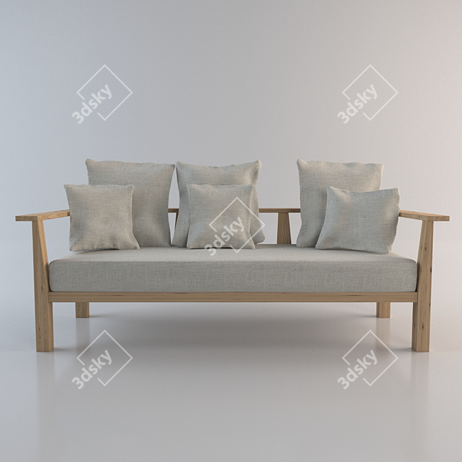 Gervasoni InOut Sofa: Stylish Outdoor Comfort 3D model image 3