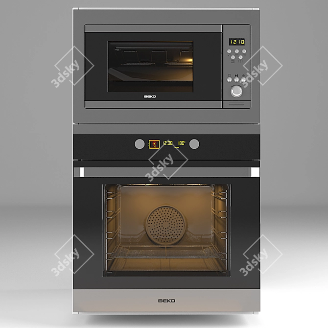 Beko MWB-2310EX & OIM25601X: Ultimate Oven Combo! 3D model image 1