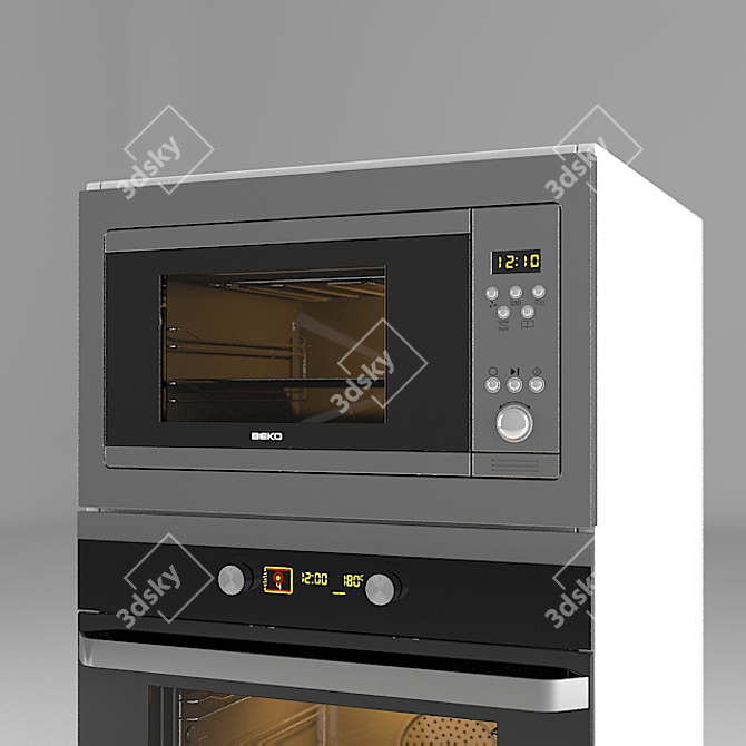 Beko MWB-2310EX & OIM25601X: Ultimate Oven Combo! 3D model image 3