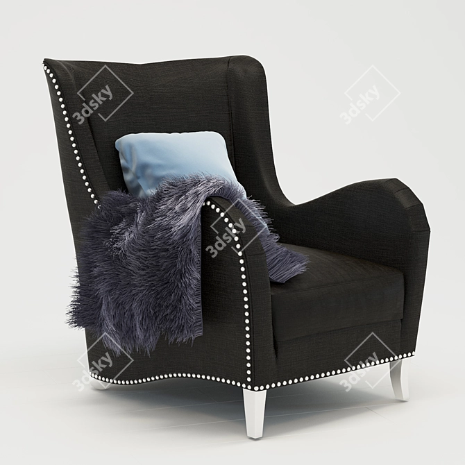 Elegant Caracole Armchair - Luxe Comfort 3D model image 1