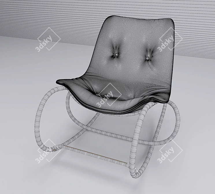 TON Weve Designer Armchair 3D model image 3