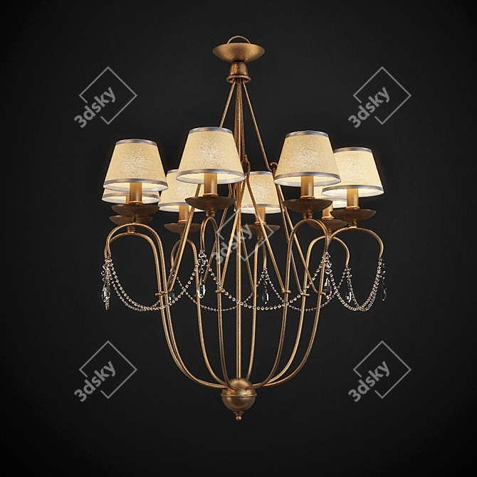 Elegant EuroLampArt Crystal Chandelier 3D model image 1