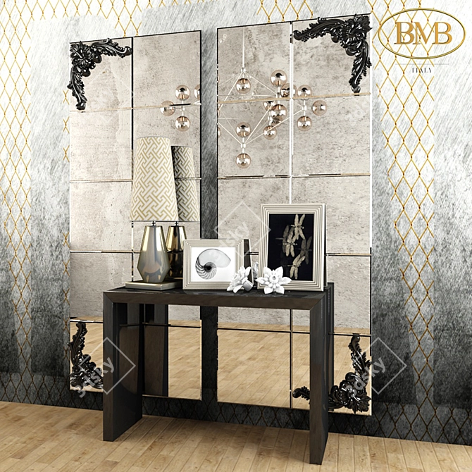 BMB Italy Mirror & Console Set 3D model image 1