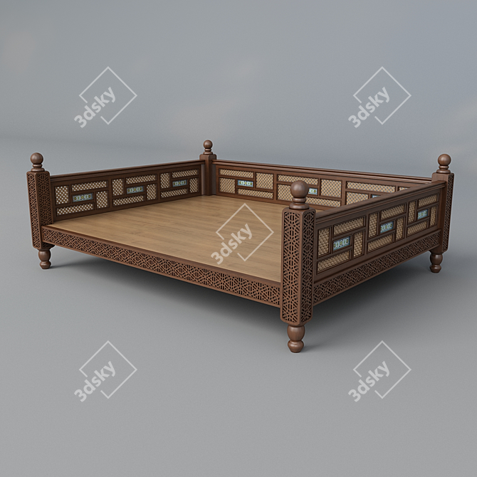 Luxury East Cot: 3000 x 2500 mm 3D model image 1