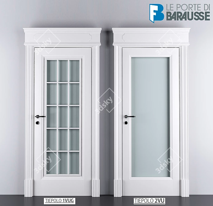 Elegant Tiepolo Doors by Barausse 3D model image 1