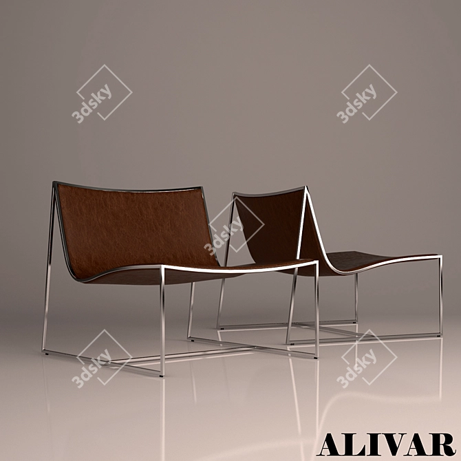 Title: Alivar Modern Italian Chair 3D model image 1