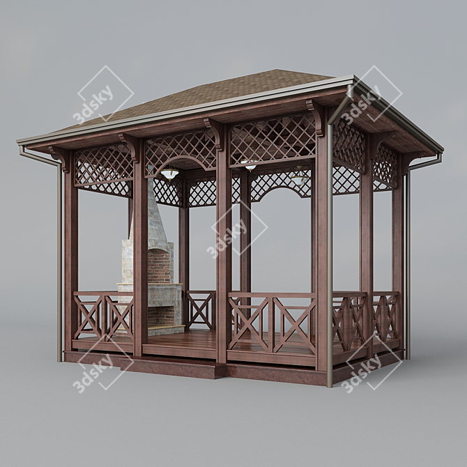 Elegant Arbor - 5000x3000mm 3D model image 1