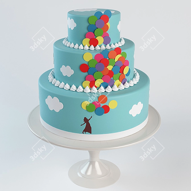Festive Cake Mastic - Edible Art! 3D model image 1