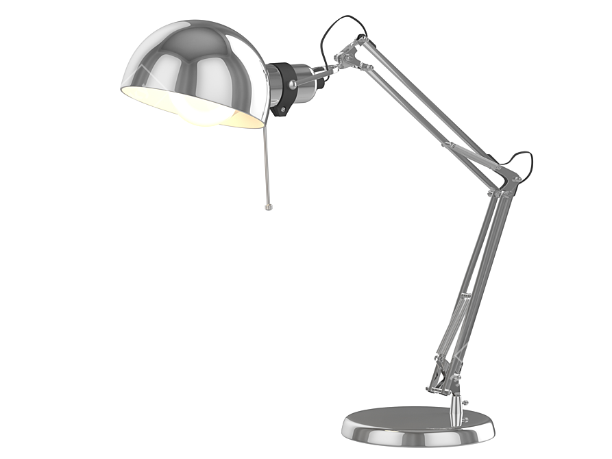 Modern Chrome Table Lamp 3D model image 2