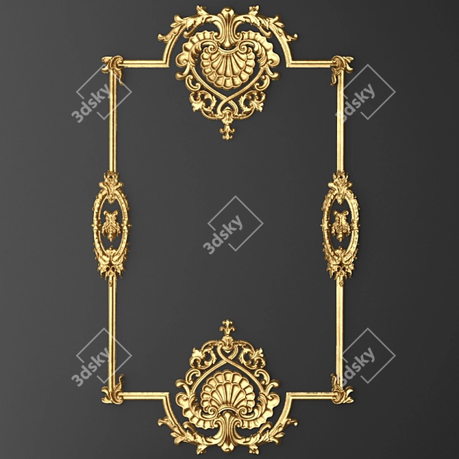 Elegant Frame Molding 3D model image 1