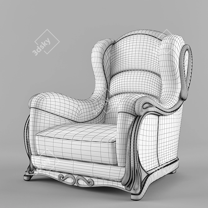 Satis Roger: Compact & Stylish Sofa 3D model image 2