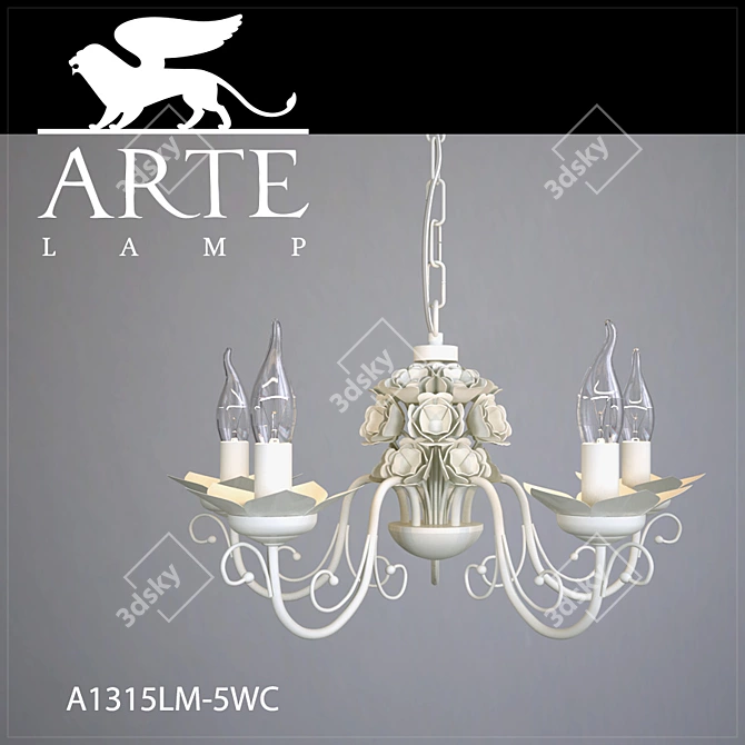 Arte Lamp Chandelier: A Touch of Elegance 3D model image 1