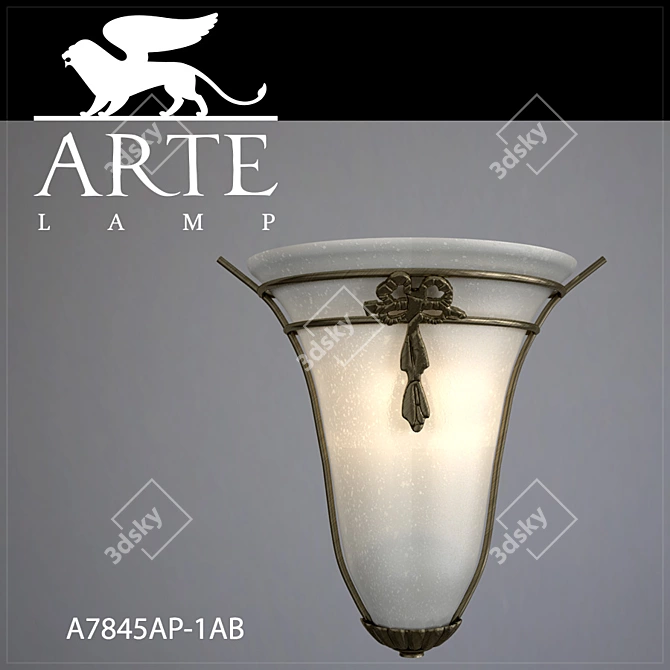 Elegant Bronze Sconce 3D model image 1