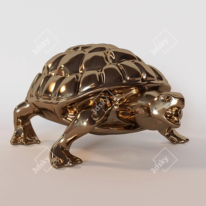 Majestic Turtle Sculpture 3D model image 1