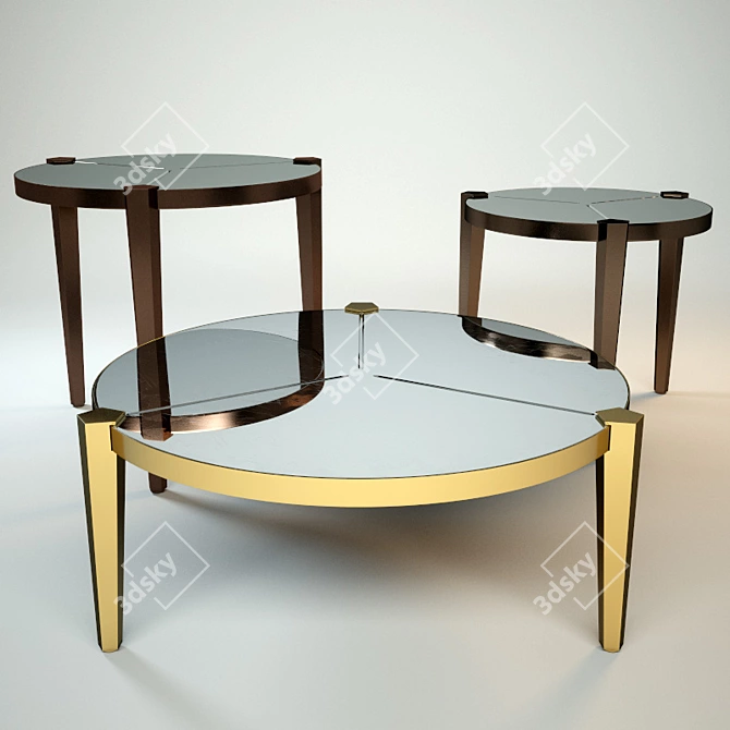 Luxury Fendi Casa Regina Coffee Tables 3D model image 1