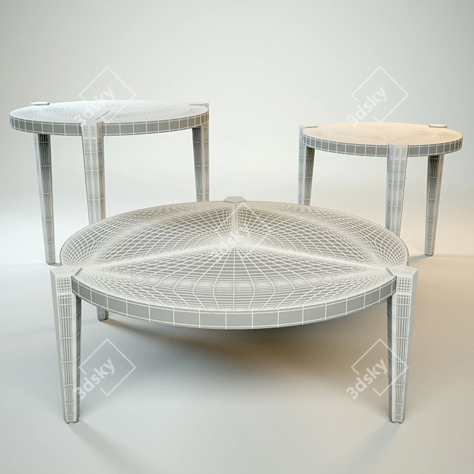 Luxury Fendi Casa Regina Coffee Tables 3D model image 2