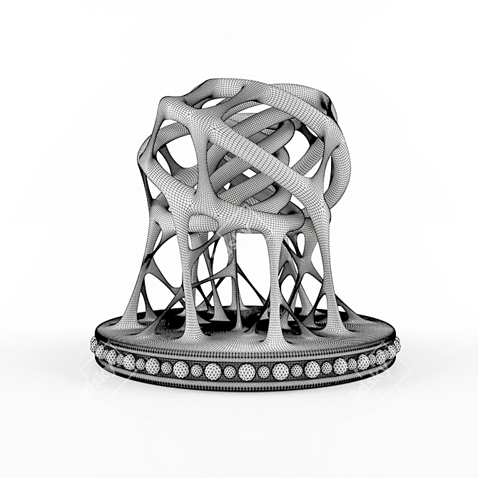 Chrome Sculpture: Modern Decor 3D model image 2