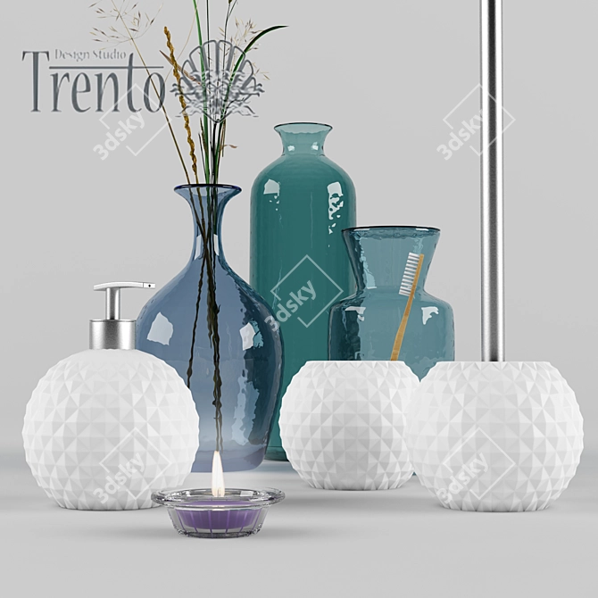 Modern Bathroom Accessories: Trento Strike 3D model image 1