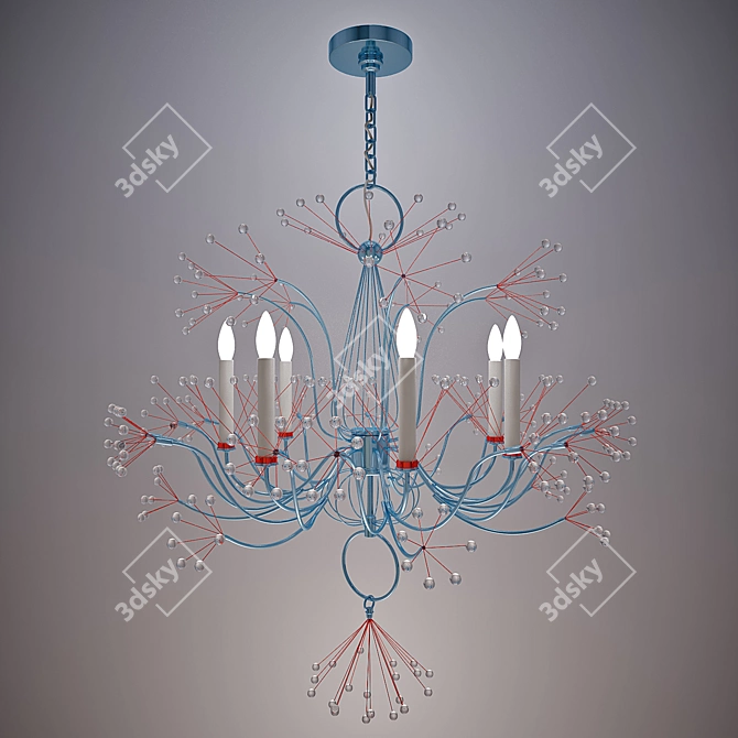 Blue Wave 54-Light Chandelier 3D model image 1