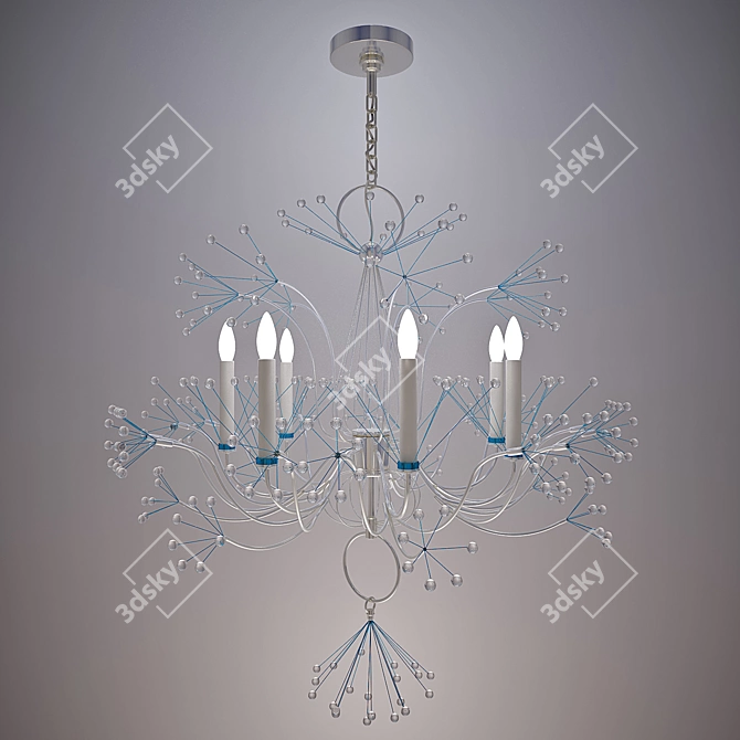 Blue Wave 54-Light Chandelier 3D model image 3