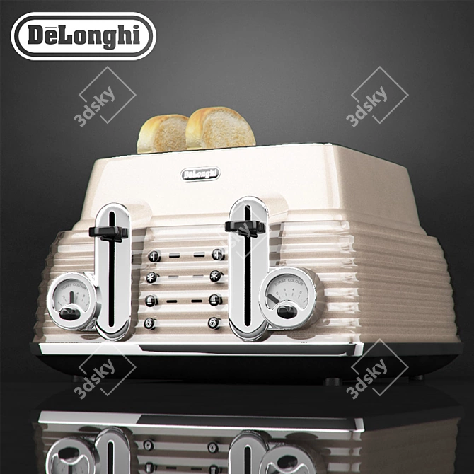 Delonghi Scultura CTZ 4003.BG 2-Slice Toaster 3D model image 1