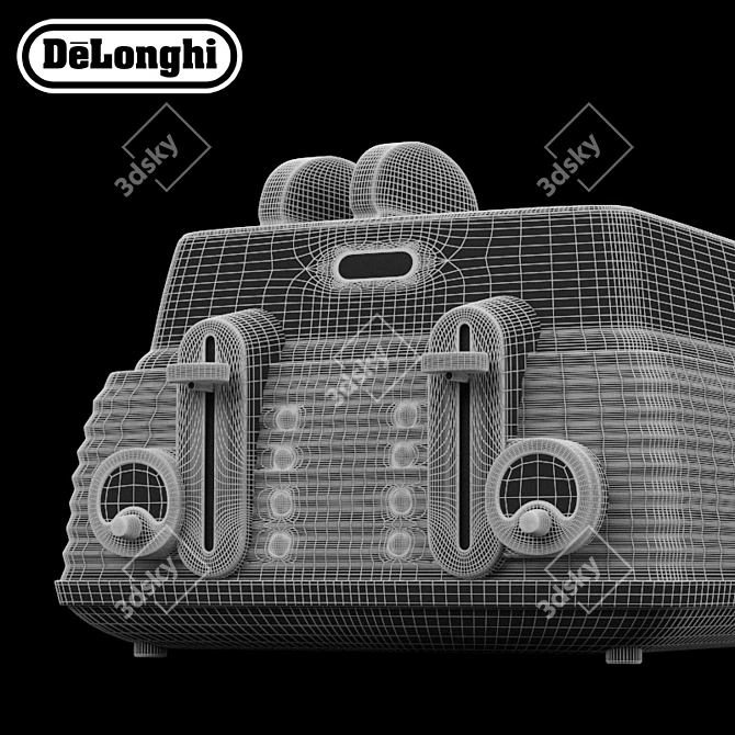 Delonghi Scultura CTZ 4003.BG 2-Slice Toaster 3D model image 2